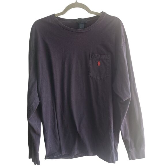Polo Ralph Lauren Long Sleeve T Shirt Men Sz Large Classic Basic Everyday Casual - Picture 1 of 3